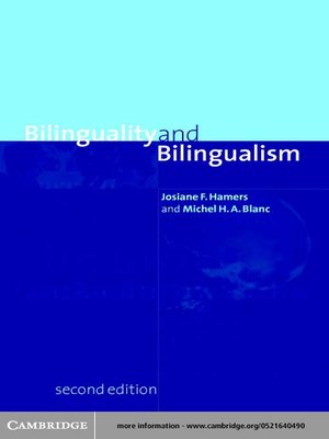 cover image of Bilinguality and Bilingualism